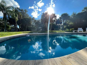 Pool house with one of a kind Garden